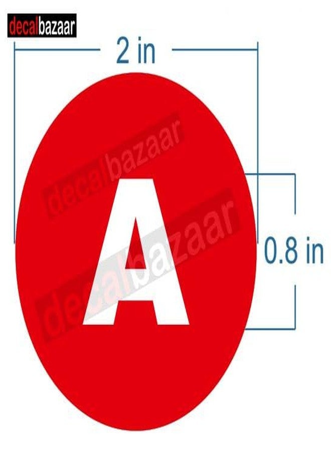 Decalbazaar A to Z Alphabet Round Letter Labels (Set 2), Vinyl Glossy Finish, 2 Inch, Red, Indoor Outdoor Use - Image 2